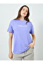 Purple Round Neck Regular Fit T-Shirt - 3
