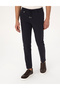 Navy Blue Classic Jogger Pants Trousers with Waist Cord 50324220-Vr033 - 2
