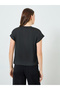 Women Black Graphic Flower Print T-Shirt - 5