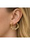 Sparkling Gold Hoop Earrings - 2