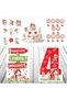 Little Red Riding Hood Birthday Table Decoration / Cake Decoration Set for 4 Years Old