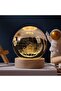 3D Crystal Ball Night Light 8cm with Wooden Base, USB Powered LED Glass Lamp for Bedroom, Ho - 5