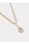 Gold Rhinestone Necklace with Ring and Bracelet Set - 3