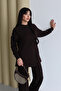 Shoulder Snap Detailed Crew Neck Oversize Modal Hijab Set 3168 - 5