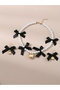 Set of 2 - Faux Pearl Embellished Pendant Necklace and Earrings - 5