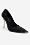 Carlas Black Patterned Women's Heeled Shoes - 3