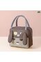 Cute Happy Lunch Bags Small Cooler Bag Leak Proof Lunch Tote Hand bag Aluminum Foil And Water Proof - 2