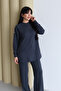 Shoulder Snap Detailed Crew Neck Oversize Modal Hijab Set 3168 - 4