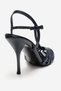 Pasion Navy Blue Patent Leather Women's Heeled Shoes - 5