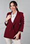 Women's Double-Breasted Collar Lined Jacket with Pockets - 2