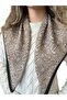 Patterned 65*65 Scarf Orange - 3