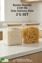 2-Piece 2100 ml Extra Large Volume – Functional Rectangular Design Bamboo Lid Legume Storage Container