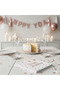 Foil Happy Birthday Napkin - White Background Rose Gold Print - 4