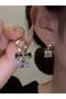 Dangle Earrings with Bow Detail