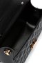 Gold Chain Charm Detailed Isabella Women's Crossbody Bag Black - 7