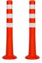 Traffic Post Safety Delineator Post 75CM Reflective Flexible Guide Post Red