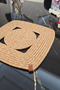 Beige Decorative Patterned Single Supla Handmade Stylish Table Coffee Table Presentation