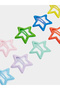 Pack of 10 - Colorful Star Hair Clips - 2