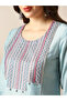 Embroidered Yoke Straight Kurta, Pants and Dupatta Festive Set - 4