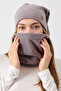 100% Micro Polar Fleece Extra Flexible and Soft Women's Beanie Neck Warmer Set - 5