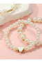 Set of 4 - Faux Pearl Beaded Bracelet