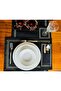 19-Piece Special Design Linen American Service and Runner Set - Dowry Table Set with Gold Stripe Embroidery - 4