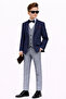 Boys Slim Fit Textured Striped Sports Suit Ak195-196
