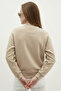 Women's Teddy Bear Printed Cream Relax Sweatshirt - 6