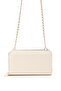 Cream Shk271 Faux Leather Envelope Model 5 Compartments, Chain, Phone Holder and Shoulder Bag - 3