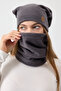 100% Micro Polar Fleece Extra Flexible and Soft Women's Beanie Neck Warmer Set - 5