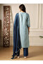 Embroidered Yoke Straight Kurta, Pants and Dupatta Festive Set - 3