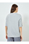 Grey Slogan Print Oversized T-Shirt - 4