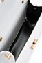 Gold Chain Charm Detailed Isabella Women's Crossbody Bag White - 7
