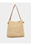 Beige Woven Straw Beach Shoulder Bag - 2
