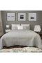 Quilted bedspread, 200 x 220 cm, Light gray, Polyester - 2