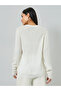 White Regular Fit Embellished Sweater - 5