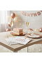 Foil Happy Birthday Napkin - White Background Rose Gold Print - 2