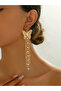 Women's Metal Butterfly Tassel Chain Earrings
