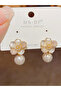 Flower Faux Pearl Exquisite Earrings - 6