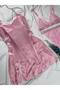 Satin Dress Nightgown Underwire-Free Lingerie Set 3-Piece Set