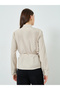 Khaki Wrap Top with Tie-Waist Detail - 5