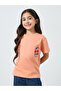 Girls Peach Cherry Graphic Cotton T-Shirt - 3
