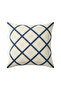 Modern Geometric Punch Embroidered Decorative Throw Pillow Cover 42X42 cm Cotton Panama Linen - 6