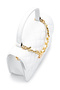 Gold Chain Charm Detailed Isabella Women's Crossbody Bag White - 3