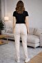 Bolinto 480 high waisted tight leg pants with chain details on the sides and 5 pockets. - 2