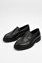 Genuine Leather Black Comfortable Daily Men's Loafer Shoes Luass28Al0052