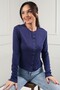 Women's Buzzy Lycra Blouse with Snap Fasteners - 2