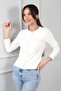 Women's Buzzy Lycra Blouse with Snap Fasteners - 2