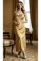 100 Gold Satin Stone Buckle Platform Heeled Stylish Evening Dress Shoes'Heel 13 cm' - 3