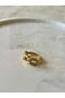 Gold Color Spiral Chain Model Ring |   Gourmet Model Elegant Stone-Encrusted Steel Ring - 5